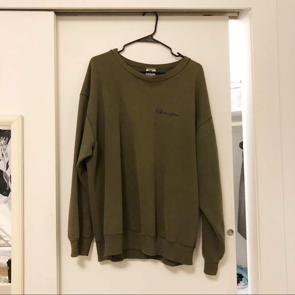 Vintage Champion Sweater - Army Green - Picture 1 of 3